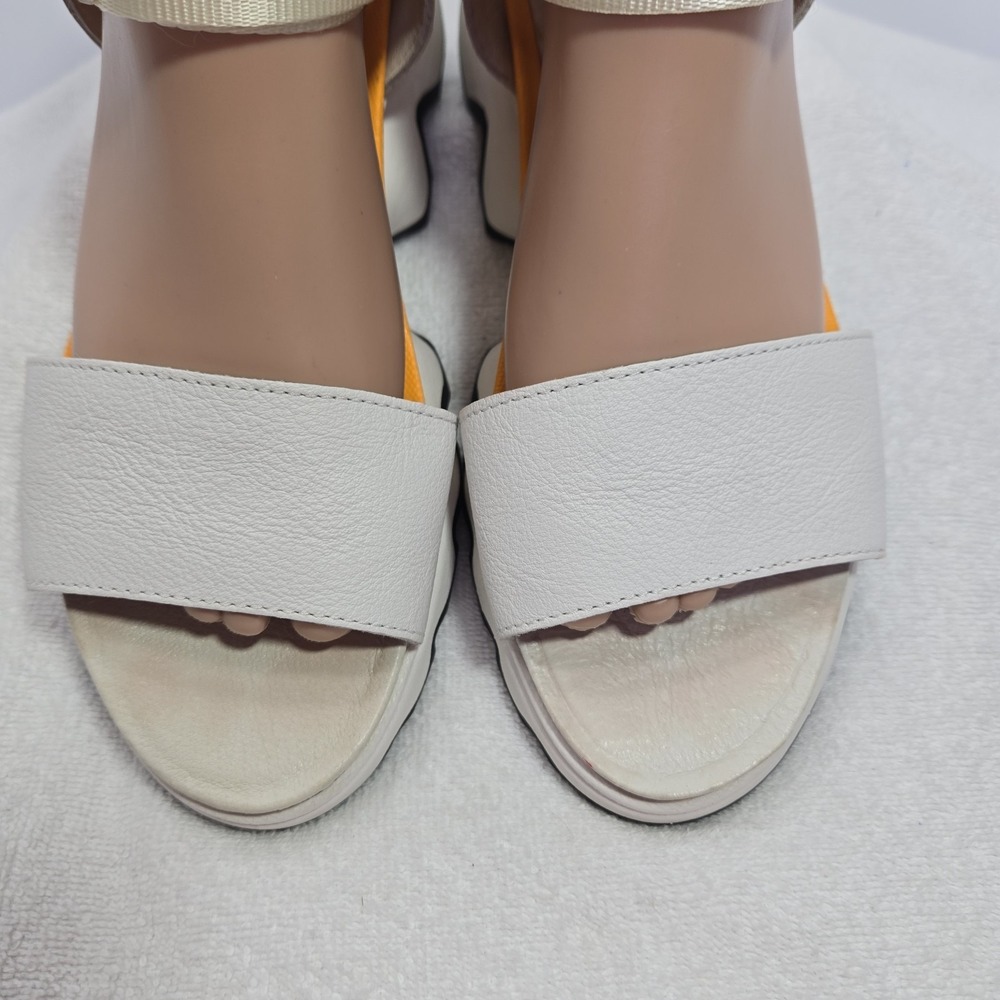Sorel Kinetic Impact Y Strap Sandals Sea Salt Womens Size 8.5 Platform Leather - Picture 5 of 14